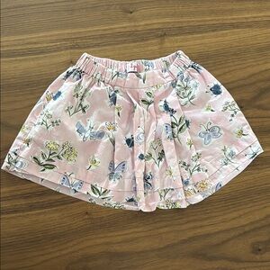 Il Gufo Pink Floral Butterfly Skirt